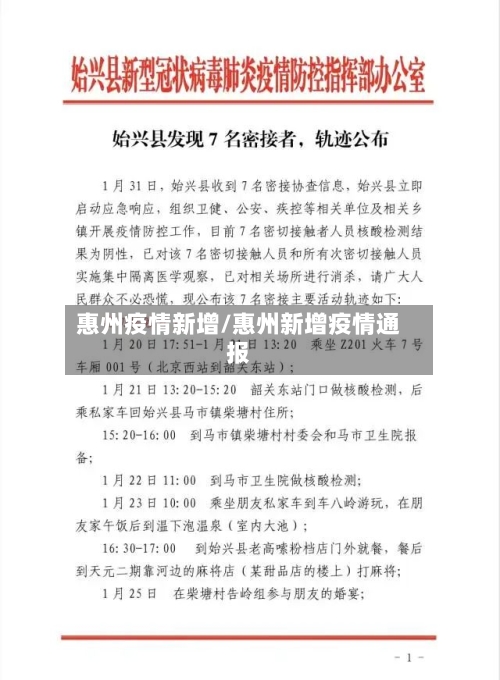 惠州疫情新增/惠州新增疫情通报