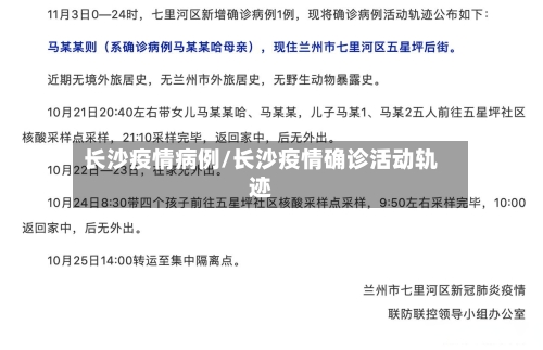 长沙疫情病例/长沙疫情确诊活动轨迹