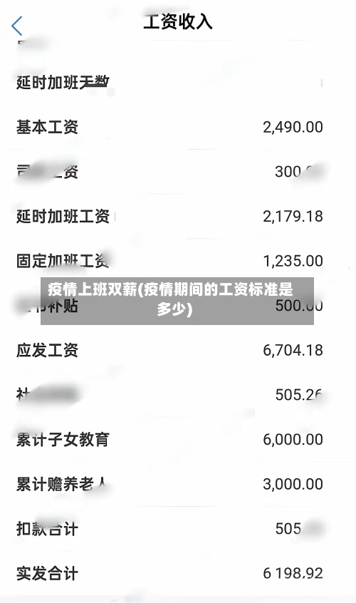 疫情上班双薪(疫情期间的工资标准是多少)