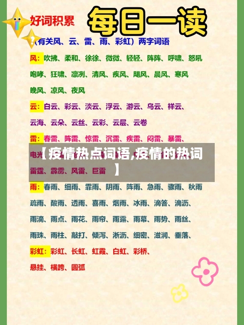 【疫情热点词语,疫情的热词】-第2张图片