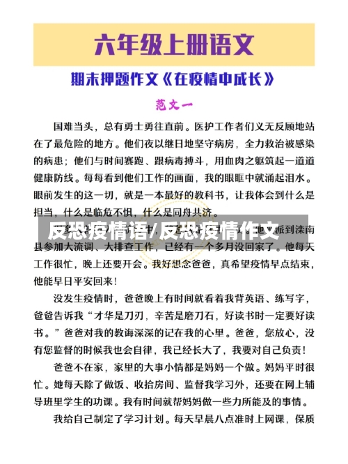 反恐疫情语/反恐疫情作文-第1张图片