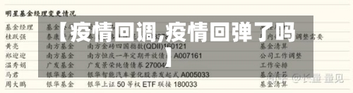 【疫情回调,疫情回弹了吗】-第3张图片