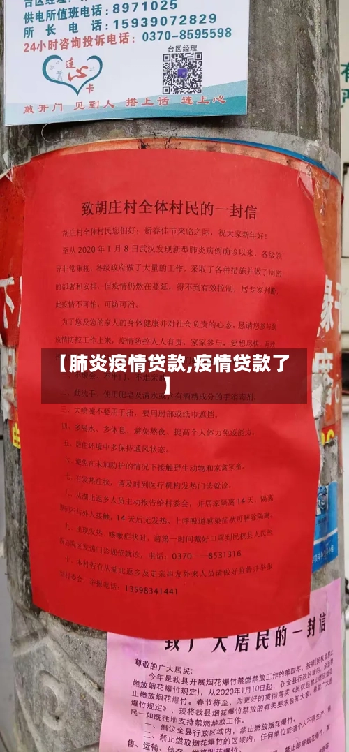 【肺炎疫情贷款,疫情贷款了】-第2张图片