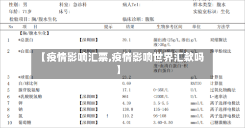 【疫情影响汇票,疫情影响世界汇款吗】