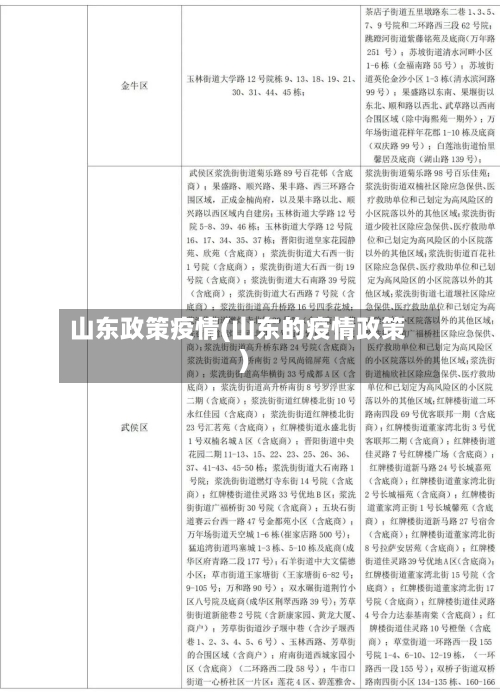 山东政策疫情(山东的疫情政策)-第1张图片