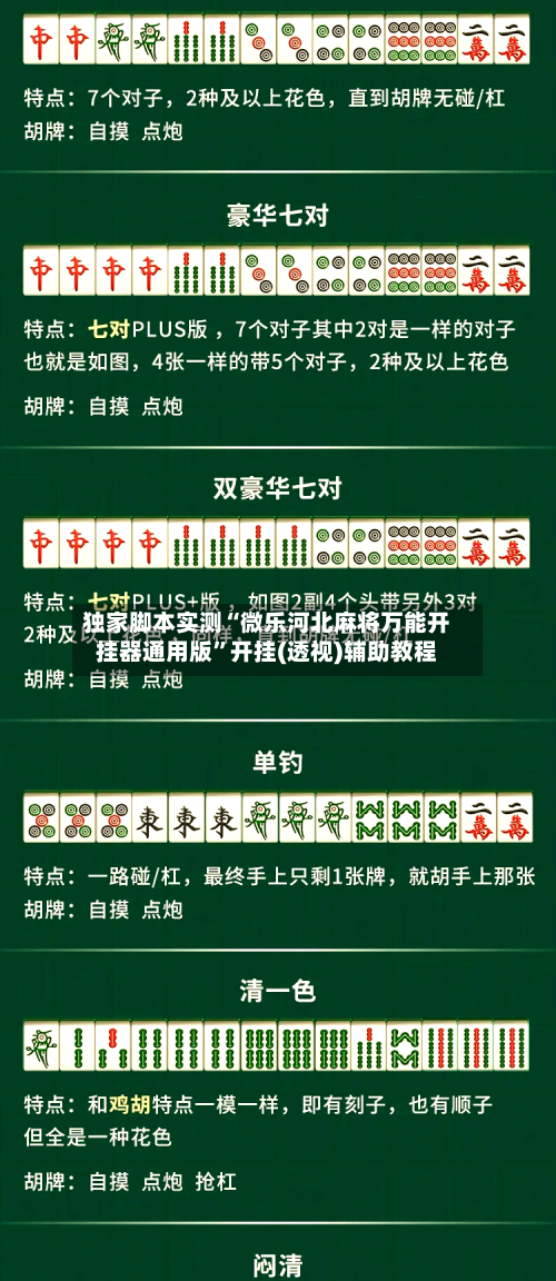 独家脚本实测“微乐河北麻将万能开挂器通用版”开挂(透视)辅助教程
