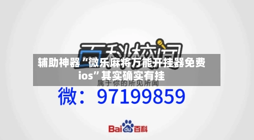 辅助神器“微乐麻将万能开挂器免费ios”其实确实有挂-第3张图片