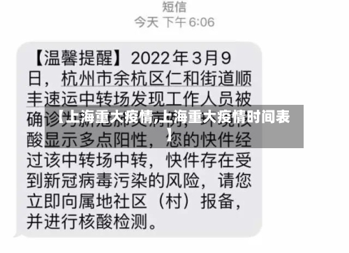 【上海重大疫情,上海重大疫情时间表】-第2张图片