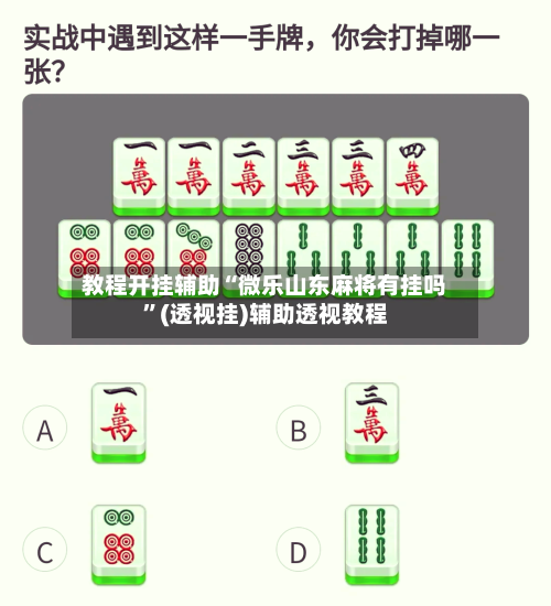 教程开挂辅助“微乐山东麻将有挂吗”(透视挂)辅助透视教程-第1张图片