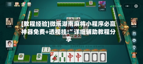 [教程经验]微乐湖南麻将小程序必赢神器免费+透视挂!”详细辅助教程分享-第2张图片