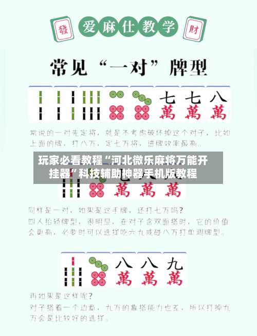 玩家必看教程“河北微乐麻将万能开挂器”科技辅助神器手机版教程