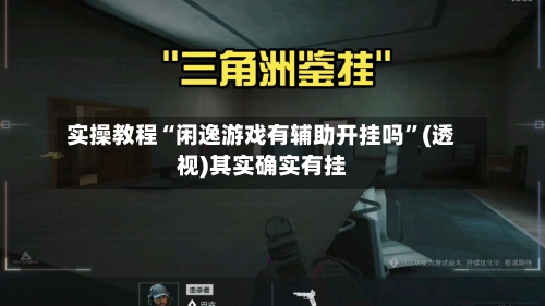 实操教程“闲逸游戏有辅助开挂吗	”(透视)其实确实有挂-第2张图片