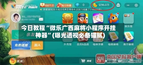 今日教程“微乐广西麻将小程序开挂神器”(曝光透视必备猫腻)-第3张图片