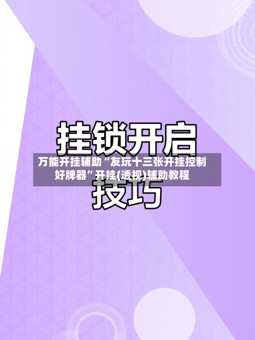 万能开挂辅助“友玩十三张开挂控制好牌器”开挂(透视)辅助教程