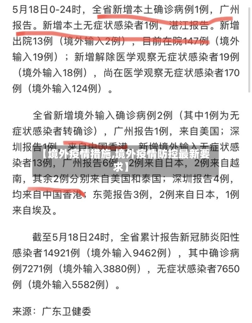 【境外疫情措施,境外疫情防控最新要求】