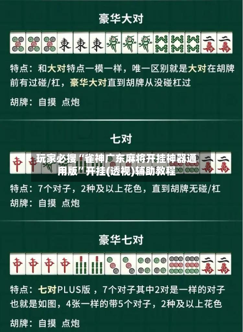 玩家必搜“雀神广东麻将开挂神器通用版”开挂(透视)辅助教程-第1张图片