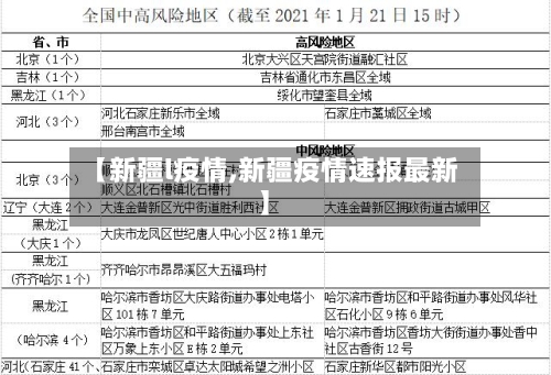 【新疆l疫情,新疆疫情速报最新】