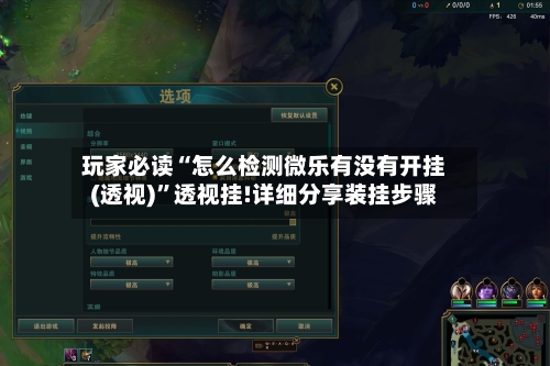玩家必读“怎么检测微乐有没有开挂(透视)”透视挂!详细分享装挂步骤-第1张图片