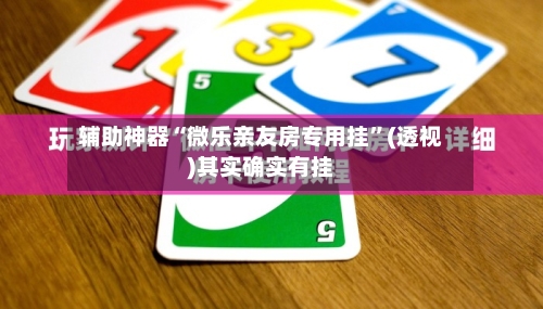 辅助神器“微乐亲友房专用挂”(透视)其实确实有挂-第2张图片