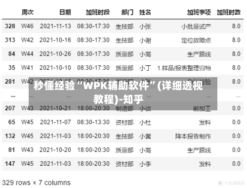 秒懂经验“WPK辅助软件”(详细透视教程)-知乎