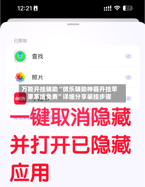 万能开挂辅助“微乐辅助神器开挂苹果系统免费”详细分享装挂步骤