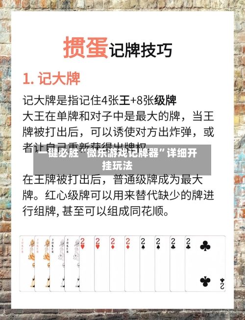 一键必胜“微乐游戏记牌器	”详细开挂玩法-第2张图片