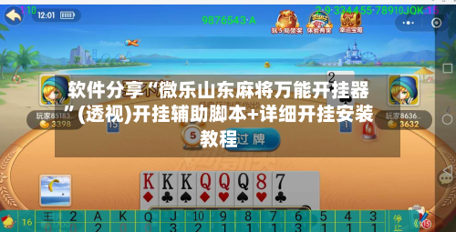 软件分享“微乐山东麻将万能开挂器”(透视)开挂辅助脚本+详细开挂安装教程