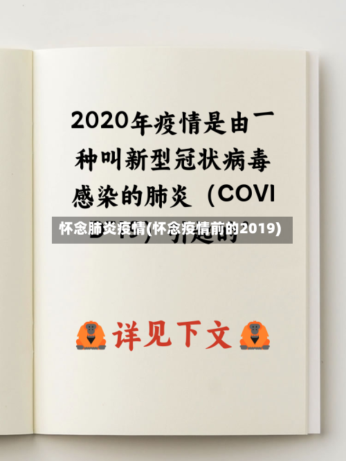 怀念肺炎疫情(怀念疫情前的2019)