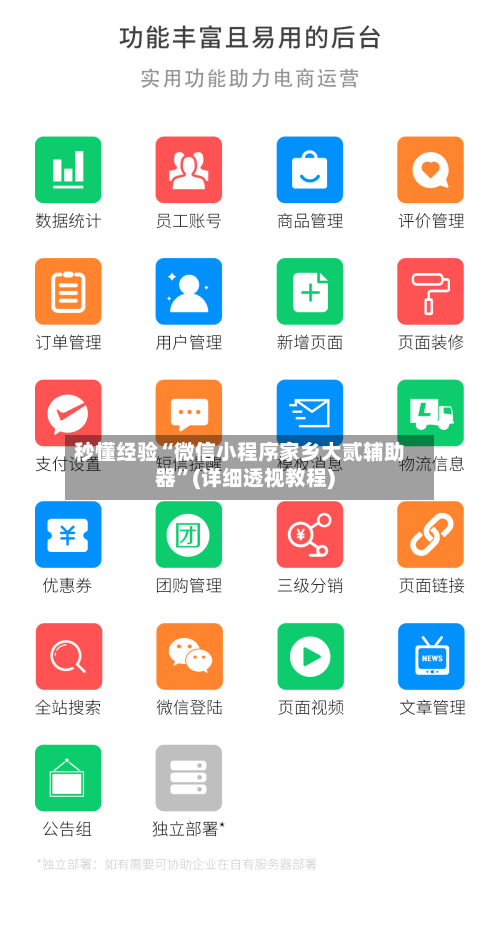 秒懂经验“微信小程序家乡大贰辅助器”(详细透视教程)-第2张图片