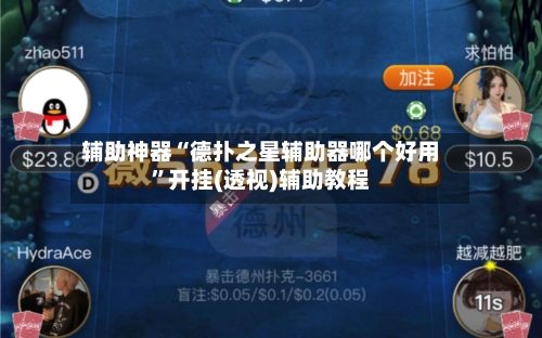 辅助神器“德扑之星辅助器哪个好用”开挂(透视)辅助教程-第3张图片