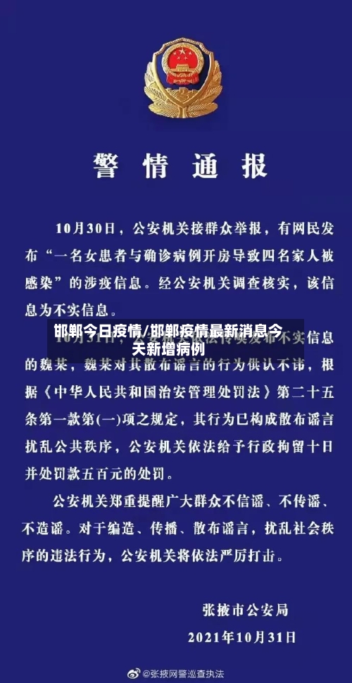 邯郸今日疫情/邯郸疫情最新消息今天新增病例-第2张图片