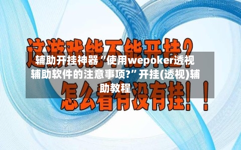 辅助开挂神器“使用wepoker透视辅助软件的注意事项?”开挂(透视)辅助教程-第3张图片