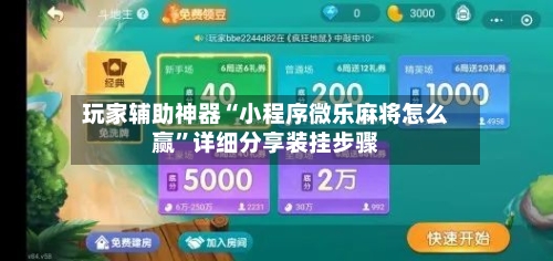 玩家辅助神器“小程序微乐麻将怎么赢	”详细分享装挂步骤-第2张图片