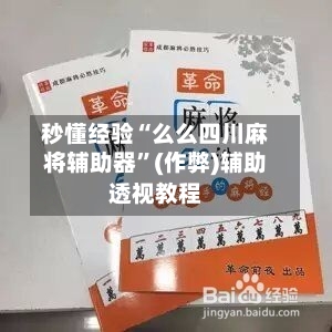 秒懂经验“么么四川麻将辅助器”(作弊)辅助透视教程-第1张图片