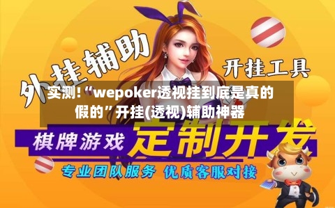 实测!“wepoker透视挂到底是真的假的”开挂(透视)辅助神器-第3张图片