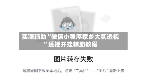 实测辅助“微信小程序家乡大贰透视”透视开挂辅助教程