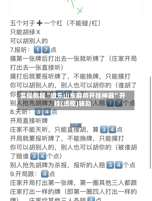 实操教程“微乐山东麻将开挂神器”开挂(透视)辅助-第2张图片