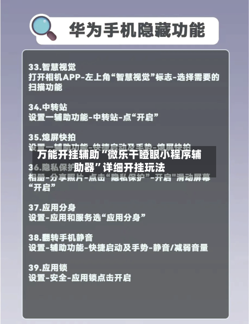 万能开挂辅助“微乐干瞪眼小程序辅助器”详细开挂玩法-第2张图片