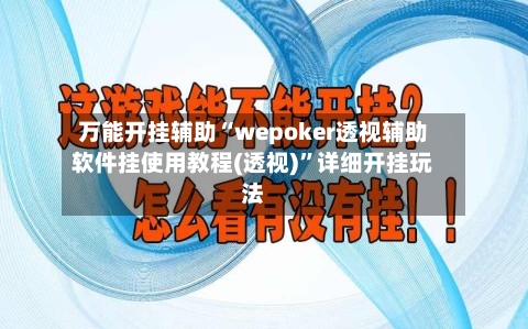 万能开挂辅助“wepoker透视辅助软件挂使用教程(透视)	”详细开挂玩法-第1张图片