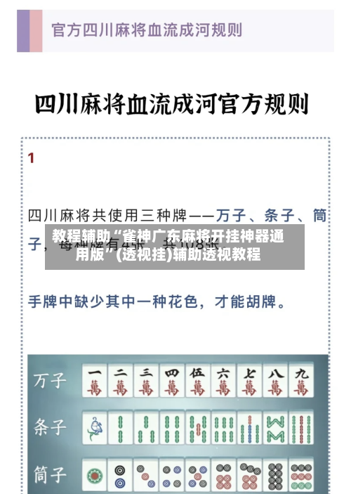 教程辅助“雀神广东麻将开挂神器通用版”(透视挂)辅助透视教程-第1张图片