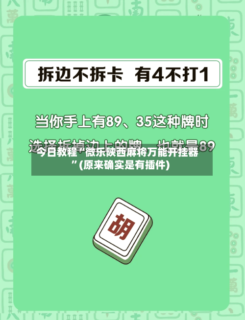 今日教程“微乐陕西麻将万能开挂器”(原来确实是有插件)