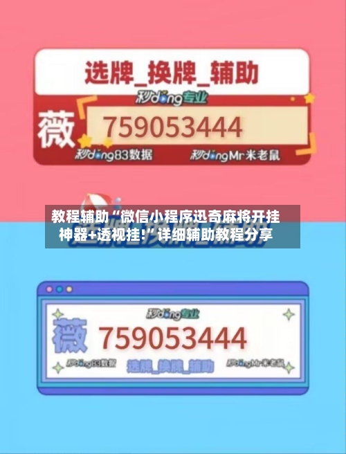 教程辅助“微信小程序迅奇麻将开挂神器+透视挂!”详细辅助教程分享-第2张图片