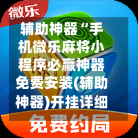 辅助神器“手机微乐麻将小程序必赢神器免费安装(辅助神器)开挂详细教程-第3张图片