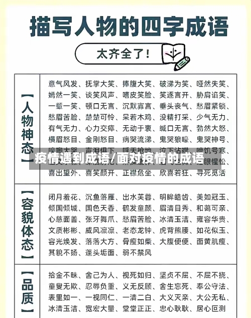 疫情遇到成语/面对疫情的成语-第1张图片