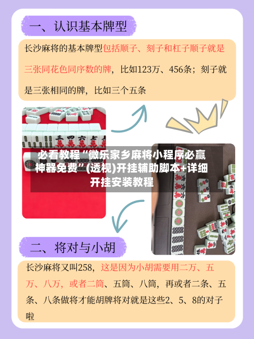 必看教程“微乐家乡麻将小程序必赢神器免费”(透视)开挂辅助脚本+详细开挂安装教程-第3张图片