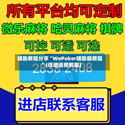 辅助教程分享“WePoker辅助器教程”(详细透视教程)