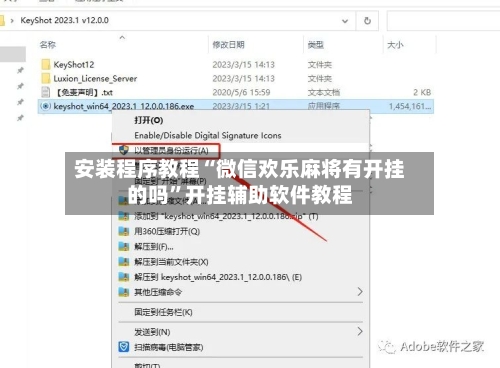 安装程序教程“微信欢乐麻将有开挂的吗”开挂辅助软件教程
