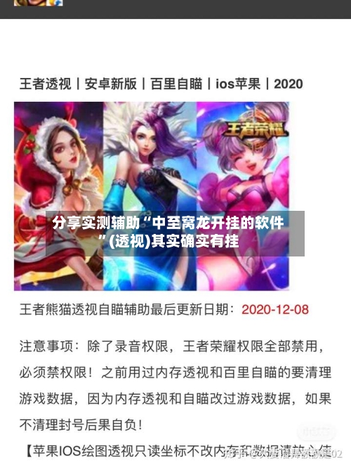 分享实测辅助“中至窝龙开挂的软件”(透视)其实确实有挂