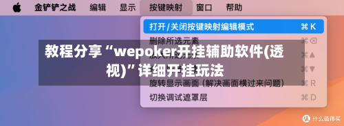 教程分享“wepoker开挂辅助软件(透视)”详细开挂玩法