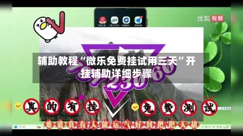 辅助教程“微乐免费挂试用三天	”开挂辅助详细步骤-第1张图片